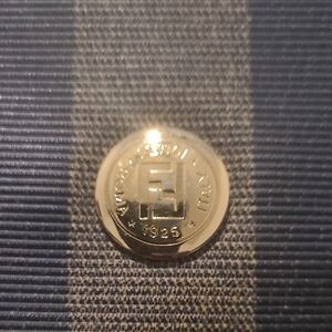 Fendi Gold and Gray Clutch